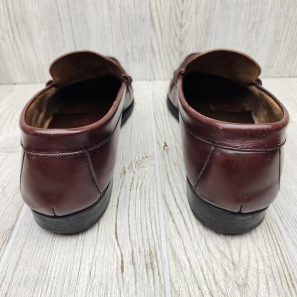 Florsheim Shoes Mens Size 9 Burgundy Penny Loafers Leather Slip On Dress Classic main image 6